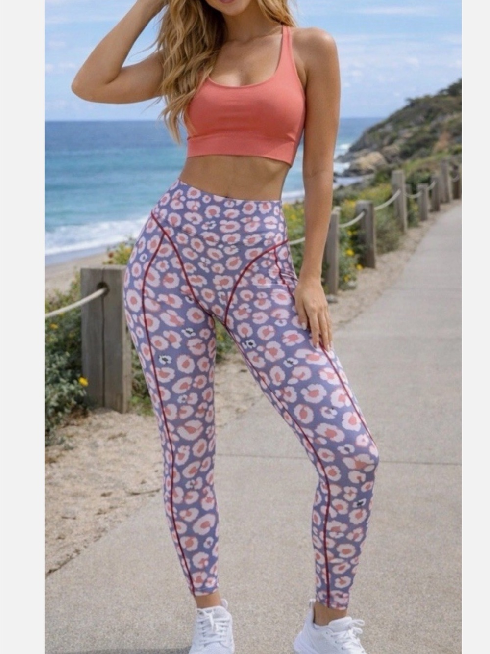 Adam Selman Sport French cut leggings floral